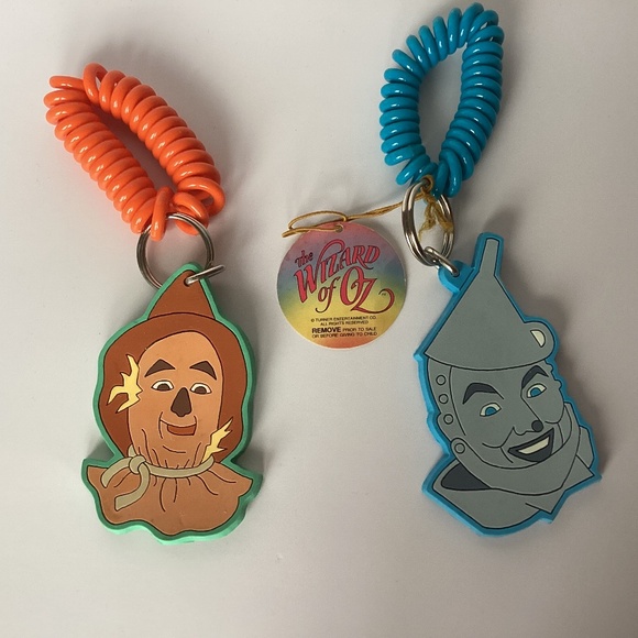 Wizard of Oz On Ice Souvenir 1995: Key Chains (2) Scarecrow & Tinman SALE! - Picture 1 of 3